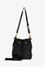 Chloe Black Leather Tassel Bucket Bag