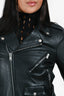 Saint Laurent Black Lambskin Cuff Studded Jacket Size 42