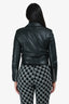 Saint Laurent Black Lambskin Cuff Studded Jacket Size 42