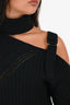 Jonathan Simkhai Black Wool/Cotton Knit Off The Shoulder Asymmetrical Sweater Size XS