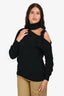 Jonathan Simkhai Black Wool/Cotton Knit Off The Shoulder Asymmetrical Sweater Size XS