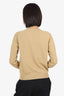 Comme De Garcons Play Biege Wool Heart Patch Cardigan Size L