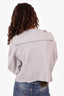 Miu Miu Grey Logo Embroidered Cropped Sweatshirt Size S