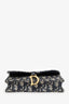 Christian Dior 2022 Navy Oblique Jacquard Saddle Belt Pouch