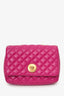 Versace Fuchsia Nappa Quilted Leather Medusa Chain Bag