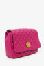 Versace Fuchsia Nappa Quilted Leather Medusa Chain Bag