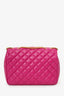 Versace Fuchsia Nappa Quilted Leather Medusa Chain Bag