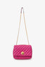 Versace Fuchsia Nappa Quilted Leather Medusa Chain Bag