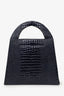 Maison Martin Margiela Navy Croc Embossed Oversized Bag