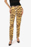 D&G Dolce & Gabbana Tiger Print Slim Leg High Waisted Pants Size 42
