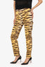 D&G Dolce & Gabbana Tiger Print Slim Leg High Waisted Pants Size 42