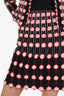 Alaïa Red/Black Knit Patterned Cardigan + Skirt Size 38