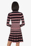 Alaïa Red/Black Knit Patterned Cardigan + Skirt Size 38