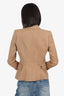 Balmain Beige Double Breasted Textured Blazer Size 40