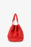 Bottega Veneta Red Intrecciato Leather Roma Bag
