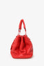 Bottega Veneta Red Intrecciato Leather Roma Bag