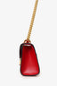 Gucci Red Leather Guccissima Padlock Crossbody Bag