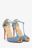 Christian Louboutin Denim T-Strap Heels Size 36