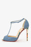 Christian Louboutin Denim T-Strap Heels Size 36