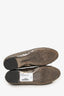 Salvatore Ferragamo Silver Leather Metallic Mosaic Ballet Flats Size 5.5