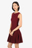 Alaïa Burgundy Knit Sleeveless Dress Size 38