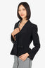 Louis Feraud Black Silk Single Breasted Bow Detail Blazer Size 6