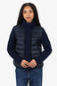 Moncler Navy Puffer/Knit Maglione Tricot Jacket Size L