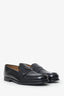 Prada Black Brushed Leather Triangle Logo Penny Loafer Size 11 Mens