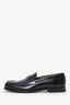 Prada Black Brushed Leather Triangle Logo Penny Loafer Size 11 Mens