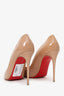 Christian Louboutin Nude Patent Leather Pointed Toe Heels Size 40.5