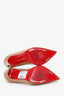 Christian Louboutin Nude Patent Leather Pointed Toe Heels Size 40.5