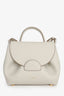 Polene White Leather 'Numero Un Nano' Crossbody Bag