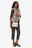 Polene White Leather 'Numero Un Nano' Crossbody Bag