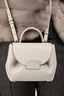 Polene White Leather 'Numero Un Nano' Crossbody Bag
