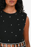 Rachel Gilbert Black Sleeveless Crystal Embellished Cut-Out Dress Size 4