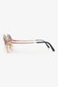 Christian Dior Vintage Gold/Pink Frame Square Sunglasses
