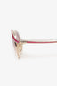 Christian Dior Vintage Gold/Pink Frame Square Sunglasses