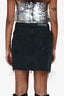 GRLFRND Black Denim Embellished Button 'Reese' Mini Skirt Size 26