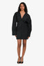 The Attico Black Cotton Button-Up Shirt Dress Size 40
