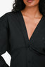 The Attico Black Cotton Button-Up Shirt Dress Size 40