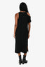 T By Alexander Wang Black Asymmetrical Midi Dress Size 4