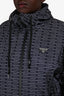 Prada Navy Logo Nylon Triangle Windbreaker Jacket Size 40