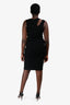 Helmut Lang Black Ribbed Cut-Out Dress Size M