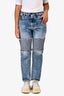 Maison Margiela Blue Denim Distressed Panel Slim Leg Jeans Size 1