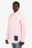 Alexander Wang Pink Cotton 'Wang Society' Button Down Shirt Est. Size L