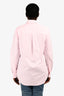Alexander Wang Pink Cotton 'Wang Society' Button Down Shirt Est. Size L