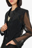 Dolce & Gabbana Black Organza Single Breasted Blazer Size 42