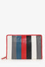 Balenciaga Crinkle Leather Striped Laptop Case