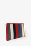 Balenciaga Crinkle Leather Striped Laptop Case