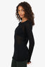 Lauren Manoogian Black Sheer Knit Long Sleeve Top Size 2